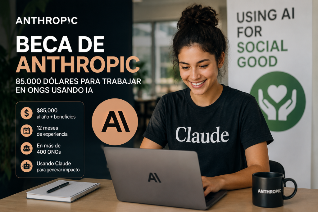 Beca de Anthropic: 85.000 dólares al año por enseñar IA en Estados Unidos Beca de Anthropic